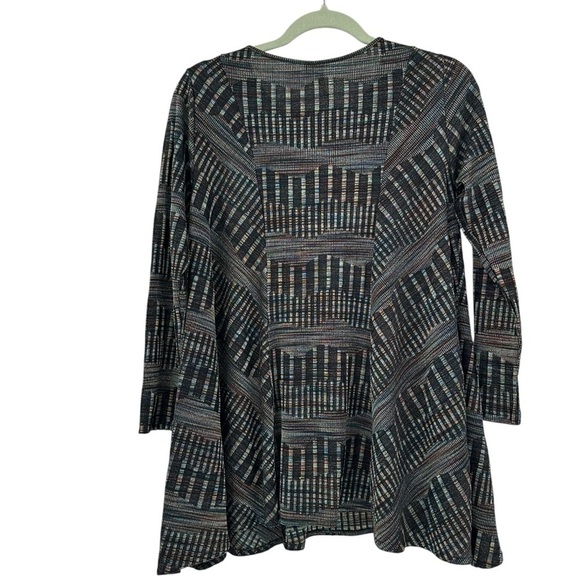 Comfy USA Rainbow Colorful Knit Long Sleeve Lagenlook Blouse Size Small - Picture 2 of 5